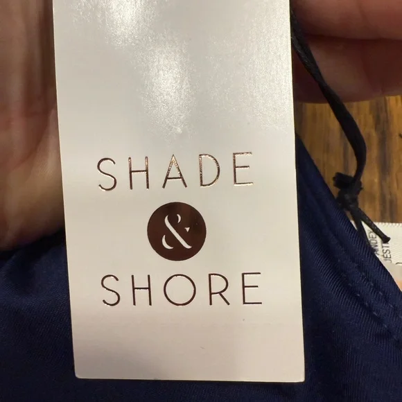 Shade and Shore Navy Blue Women's Bathing Suit Top NWT - Picture 4 of 4